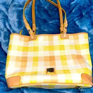 Dooney Quadretto Tote Bag Yellow